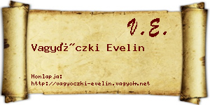 Vagyóczki Evelin névjegykártya